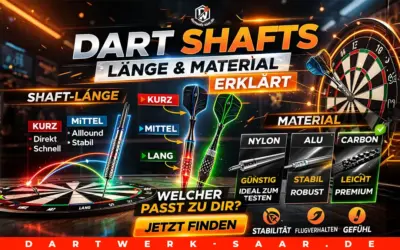 Dart Shafts richtig wählen: Länge, Material & welcher Flug zu dir passt