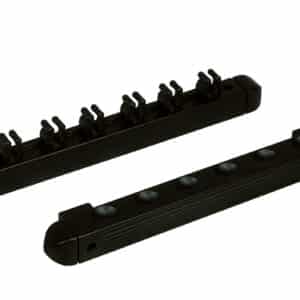 Billardqueue Wandhalter schwarz 2-tlg. für 6 Queues