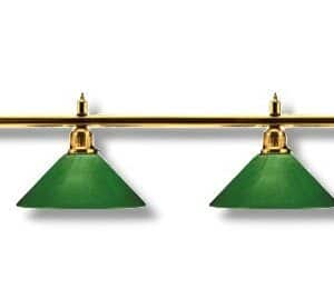 Leuchte London 4 Schirme, messing/grün