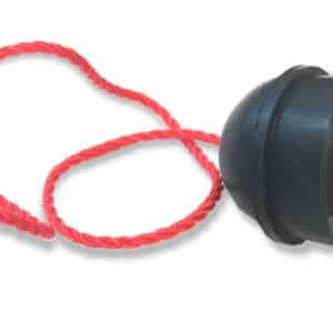 Kreidehalter Gummi, schwarz, mit Kordel