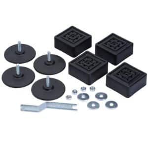Garlando - Höhenversteller schwarze Metallbeine 90 x 90 mm 4er Set