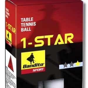 Bandito - * 1-Star Tischtennis-Bälle 6 Stück, weiß