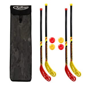 Bandito - FunHockey Schläger-Set, 4 Schläger, 4 Bälle, 1 Tasche