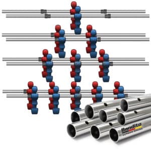 Bandito - Kickerstange Hohl/Rohr 13mm - komplettes Tischset (8 Stangen)