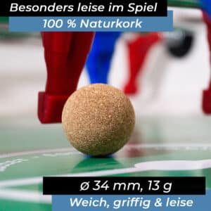 Bandito - Kickerball Kork naturbraun 34 mm Set mit 10 Stück