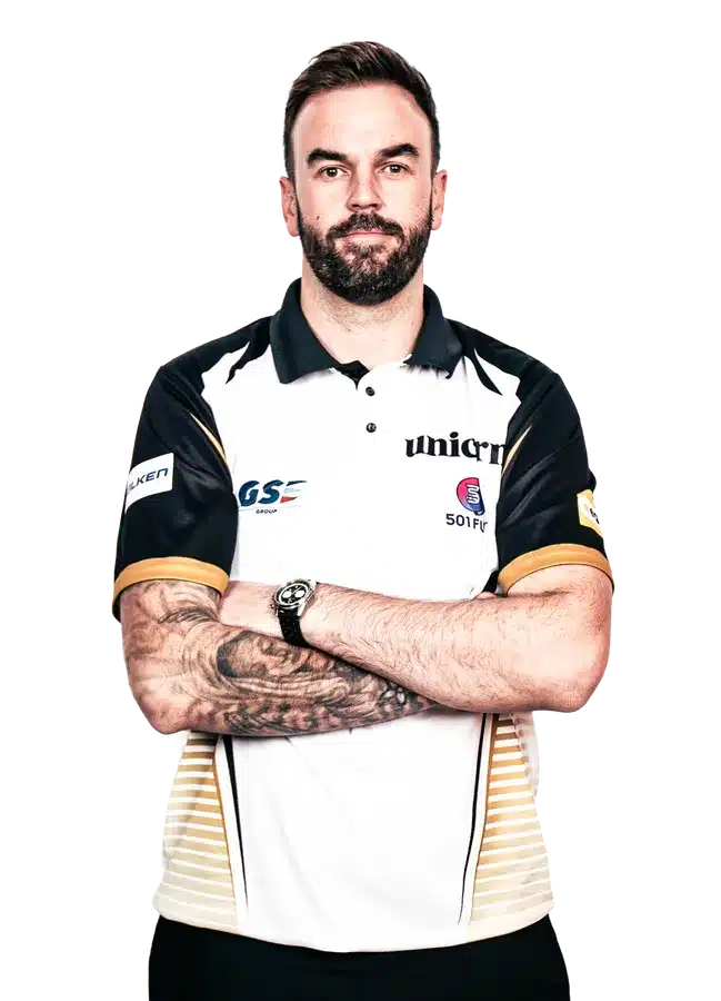 PDC Europe – Ross Smith – Darts-EM 2026 Viertelfinalsieg gegen Luke Woodhouse PDC-Europe-Spielerfoto von Ross Smith – Sieg gegen Luke Woodhouse mit 10:6 im Viertelfinale der Darts-EM 2026